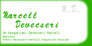 marcell devecseri business card